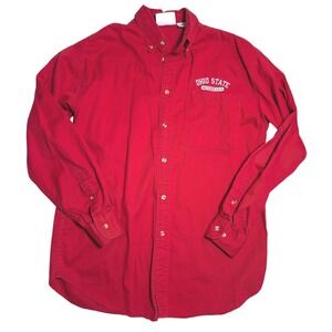 Cadre Athletic VINTAGE 90s Ohio State Buckeyes Red Button Down Shirt Men's‎ Med